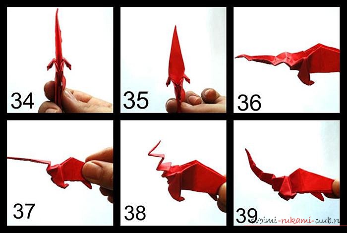 Оригами дракон, схема. Фото №8